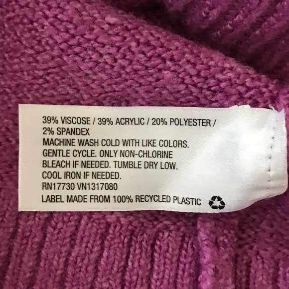 AVA & VIV Crew Neck Sweater Long Sleeve Purple Pink Women’s Plus Size 2X - Picture 6 of 13